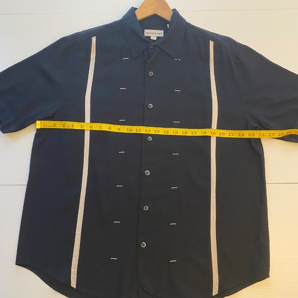 Pronto Uomo Mens Vintage 100% Silk Casual Button Down Shirt Size Large - Picture 7 of 10